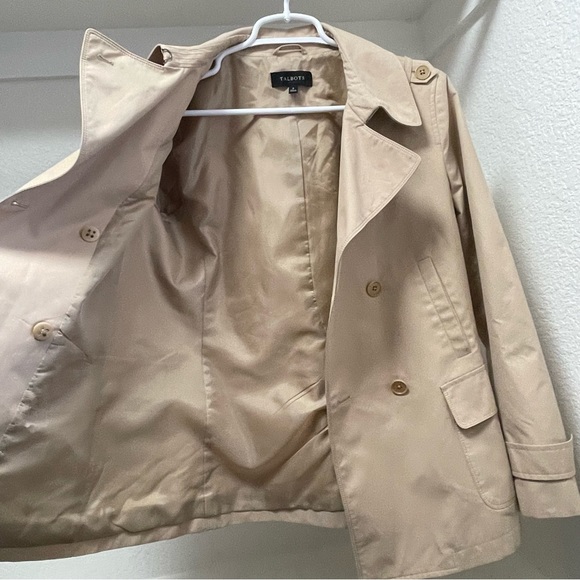 TALBOTS Classic Tan Peacoat - Size 8 - Picture 9 of 11